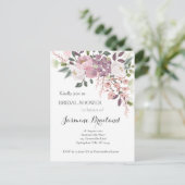 ピンクの春のブライダルシャワーの招待状 インビテーションポストカード (スタンド正面)