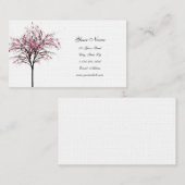 ピンクの春の木の名刺 名刺 (正面/裏面)