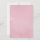 ピンクの春の桜のお祝い 生涯の喜び 招待状 (裏面)