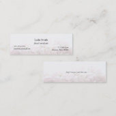 ピンクの春の花のしおりの名刺 スキニー名刺 (正面/裏面)