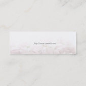 ピンクの春の花のしおりの名刺 スキニー名刺 (裏面)