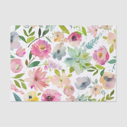 ピンクの春の花のマザーズデイコレクション 薄葉紙 (正面)