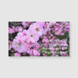 ピンクの春の花の写真 許しの言葉 マグネット