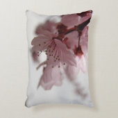 ピンクの春の花の芸術の枕 アクセントクッション (正面(垂直))