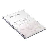 ピンクの春の花はメモリアルをフェード ノートブック (右側)