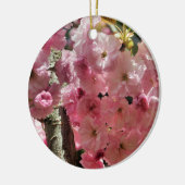 ピンクの春はオーナメント花の活気付きます セラミックオーナメント (左)