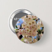 ピンクの春はボタン花活気付きます 缶バッジ (正面&裏面)