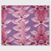 ピンクの春花ズギフト紙 ラッピングペーパー (フラット)
