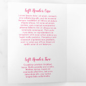 ピンクの暗い赤紫色モダンハンド爪、 ネイルポーランドネイルサロン 三つ折りカード (内部最初)