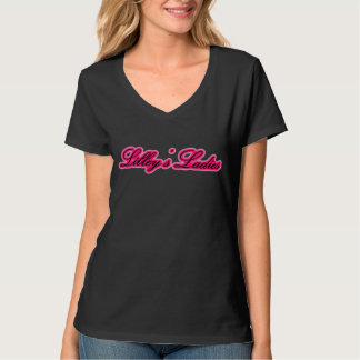ピンクの暗いLilleyの女性ワイシャツ Tシャツ