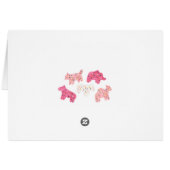 ピンクの曇り動物のCookieサンキューカード (裏面横)