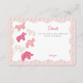 ピンクの曇り動物のCookie詳細の挿入 エンクロージャーカード (正面)