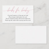 ピンクの書道のベビー依頼 エンクロージャーカード (正面/裏面)