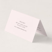 ピンクの書道後援指導 名刺 (裏面)