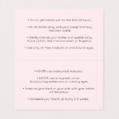 ピンクの書道後援指導 名刺 (内部フラット)