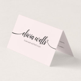 ピンクの書道後援指導 名刺