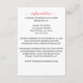 ピンクの書道結婚のエンクロージャカード エンクロージャーカード (正面)