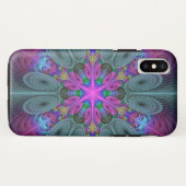 ピンクの曼荼羅カラフルスピリチュアル・フラクタルアート Case-Mate iPhoneケース (裏面(横))