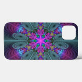 ピンクの曼荼羅カラフルスピリチュアル・フラクタルアート Case-Mate iPhoneケース (裏面 (横))