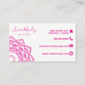 ピンクの曼荼羅 名刺 (裏面)