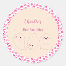 ピンクの最初のブトデイハロウィーン幽霊の最初の誕生日