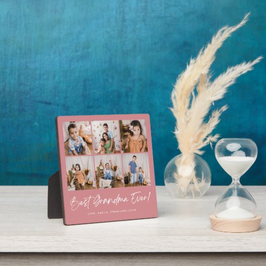 ピンクの最高のおばあちゃんこれまでに6枚の写真プラーク フォトプラーク (インサイチュ)