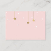 ピンクの月と星、招待の挿入 エンクロージャーカード (裏面)