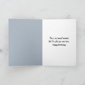 ピンクの月のあるフェンスの上のフクロウ カード (内部)