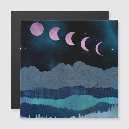 ピンクの月相の風景 (正面/裏面)