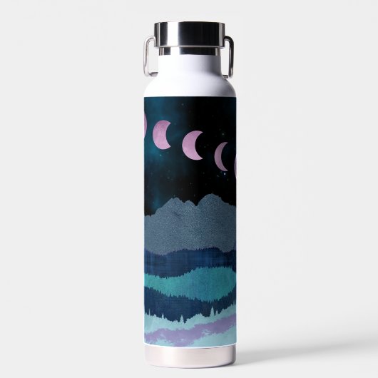 ピンクの月相の風景 ウォーターボトル (正面)