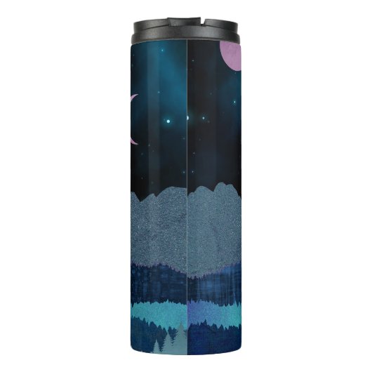 ピンクの月相の風景 タンブラー (裏面)