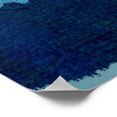 ピンクの月相の風景 ポスター (角)