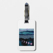 ピンクの月相の風景 ラゲッジタグ (裏面縦)