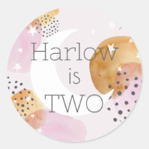 ピンクの月2日の月