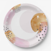 ピンクの月 ペーパープレート (正面)