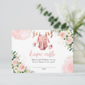 ピンクの服おむつラッフルカード (スタンド正面)