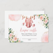 ピンクの服おむつラッフルカード (正面/裏面)