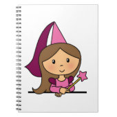 ピンクの服のかわいい漫画の切り貼り芸術のプリンセス ノートブック (正面)