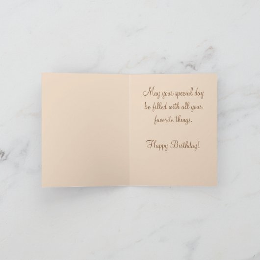 ピンクの服のバースデー・カードのヴィンテージの小さな女の子 カード (内部)