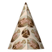 ピンクの服のパーティーの帽子のヴィンテージの小さいブロンドの女の子 パーティーハット (裏面)