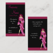 ピンクの服のファッションの女性名刺 名刺 (正面/裏面)