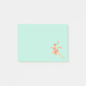 ピンクの服を着た姿スケーターのレトロ画像 ポストイット (正面)