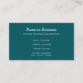 ピンクの服を着た姿スケーターのレトロ画像 名刺 (裏面)