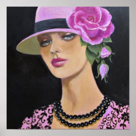 ピンクの服を着ている ポスター