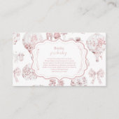 ピンクの服トイルドゥジュウブズベビー エンクロージャーカード (正面)