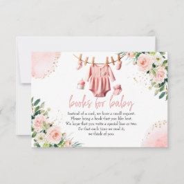 ピンクの服装本ベビーカード