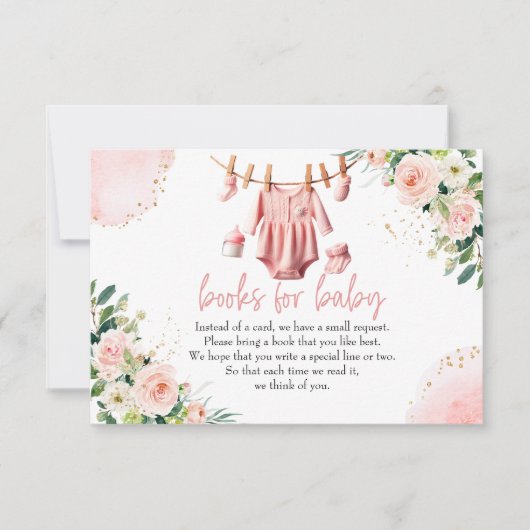 ピンクの服装本ベビーカード (正面)