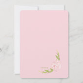 ピンクの朝顔の写真招待状 招待状 (裏面)