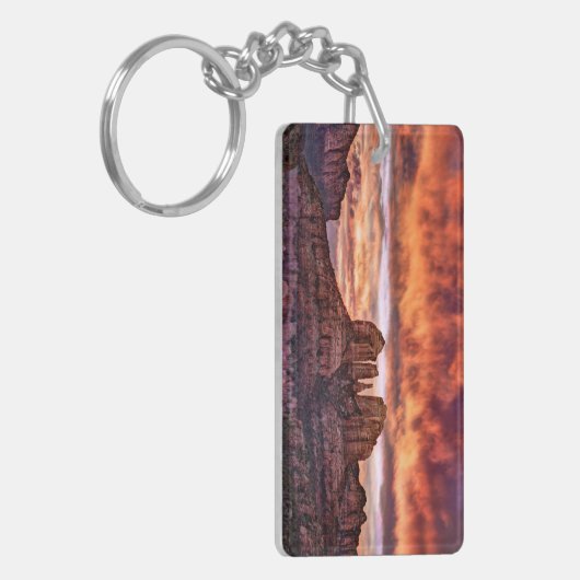 ピンクの朝顔 キーホルダー (正面左)