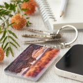 ピンクの朝顔 キーホルダー (正面右)